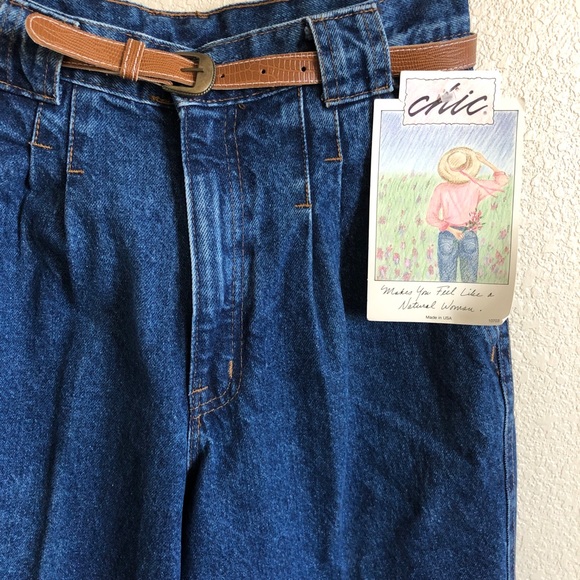 Chic 70s Vintage High Rise Denim Western Jeans - Picture 3 of 7